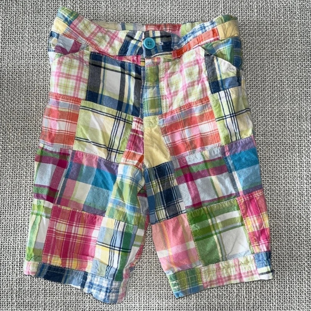 Multicolor Plaid Toddler Bermuda Shorts